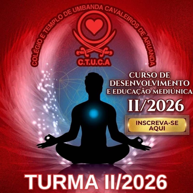 Arte da Turma II de 2026 do Curso de Desenvolvimento e Educação Mediúnica do C.T.U.C.A.