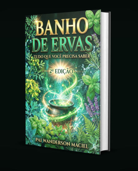 Capa da segunda edição do e-book Banho de Ervas, de Pai Wanderson Maciel